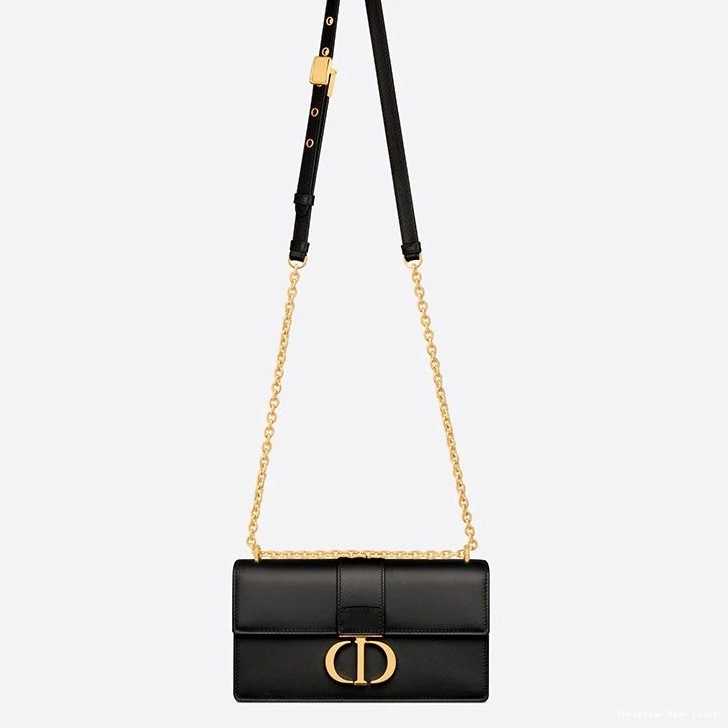 Cheap 30 Chain Dior Montaigne Black With Calfskin East-West Bag 0804 Luxury